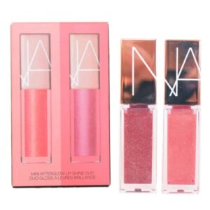 nars mini afterglow lip shine gloss set:: orgasm (sheer peachy pink with golden shimmer), unbroken (shimmering mauve)