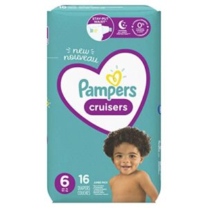 pampers cruisers,diapers size 6, 16 count