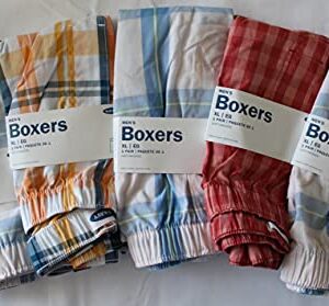 Old Navy Men's 5 Pair Printed Boxer Shorts (X-Large XL Extra Large) Mens 5-Pack Boxers Underwear (Gingham, Plaids)