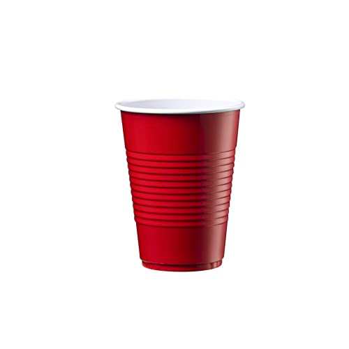 Comfy Package [240 Count] 9 oz. Disposable Party Plastic Cups - Red Drinking Cups