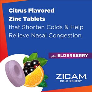 Zicam Cold Remedy RapidMelts, Elderberry Citrus Flavor, 25 Count (Pack of 1)