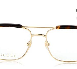 Gucci GG 0241O 003 Gold Havana Plastic Rectangle Eyeglasses 54mm