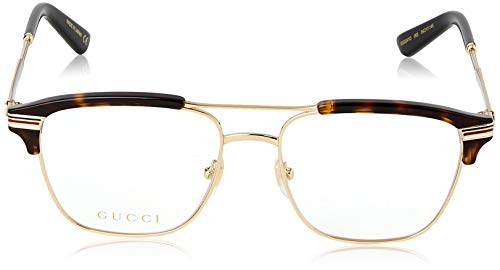 Gucci GG 0241O 003 Gold Havana Plastic Rectangle Eyeglasses 54mm