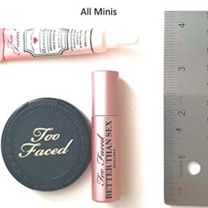 Too Faced Award Winning Minis Makeup Set of 3 Minis: Hangover Face Primer, Better Than Sex Mascara and Chocolate Bronzer