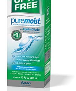 Opti-Free Puremoist Multi-Purpose Disinfecting Solution with Lens Case, 10-Ounces, 10 FL Oz (Pack of 1)