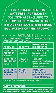 Opti-Free Puremoist Multi-Purpose Disinfecting Solution with Lens Case, 10-Ounces, 10 FL Oz (Pack of 1)