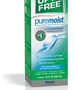 Opti-Free Puremoist Multi-Purpose Disinfecting Solution with Lens Case, 10-Ounces, 10 FL Oz (Pack of 1)