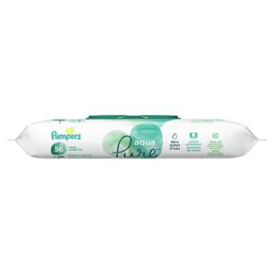 pampers aqua pure sensitive baby wipes 1x pop-top 56 count