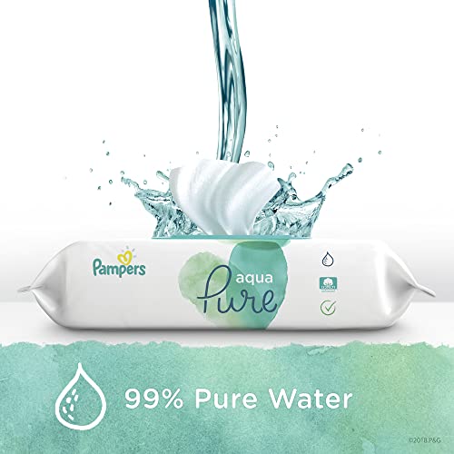 Pampers Aqua Pure Sensitive Baby Wipes 1X Pop-Top 56 Count