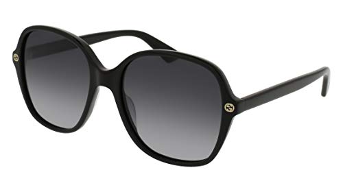 Gucci Women's Sensual Romanticism Rectangle Sunglasses, Black/Grey, One Size