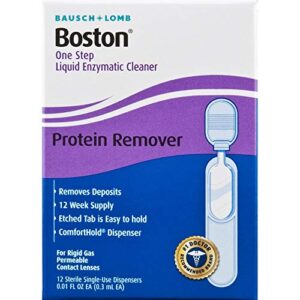 bausch & lomb boston one step liquid enzymatic cleaner, protein remover 3.60 ml (pack of 2)