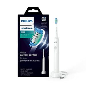 philips sonicare 1100 electric rechargeable power toothbrush, white grey hx3641/02