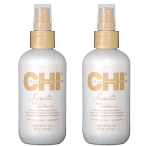 chi keratin leave-in conditioner, white, 12 oz, pack of 2