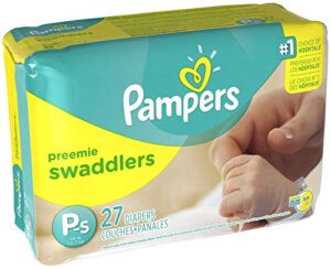 pampers swaddlers, diapers, preemie, 27 ct