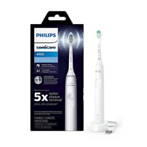 phillips sonicare sonicare protectiveclean removes up to 7x more plaque, long lasting 4 day battery life rechargeable electric toothbrush, white/grey