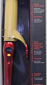 Chi Air Ca1038 Texture Tourmaline Ceramic Curling Iron 1 1/2 Inch, , Fire Red