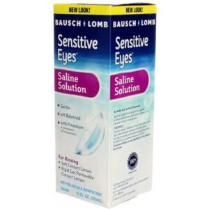 Bausch & Lomb Sensitive Eyes Plus Saline Solution 12 oz (Pack of 7)