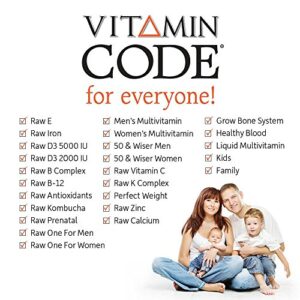 Garden of Life Vitamin D, Vitamin Code Raw D3, Vitamin D 5,000 IU, Raw Whole Food Vitamin D Supplements with Chlorella, Fruit, Veggies & Probiotics for Bone & Immune Health, 60 Vegetarian Capsules