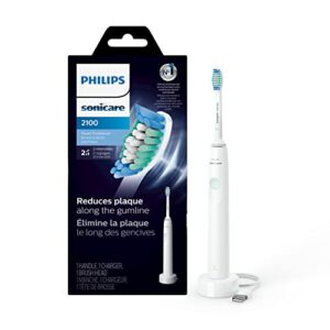 philips sonicare 2100 electric rechargeable power toothbrush, white mint, hx3661/04