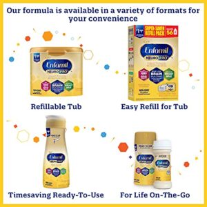 Enfamil NeuroPro Ready-to-Use Baby Formula, Ready to Feed, Brain and Immune Support with DHA, Iron and Prebiotics, Non-GMO, 32 Fl Oz Bottle, Pack of 6