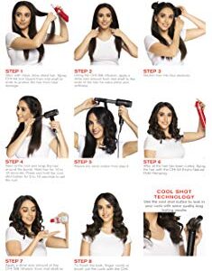 CHI Volcanic Lava Ceramic Curl Shot 1" Curling Iron With Cool Shot Locks In Curls. Durable Barrel. Smooth Glide. Ionic Shine., Black, 1 pounds