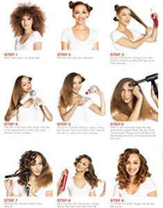 CHI Volcanic Lava Ceramic Curl Shot 1" Curling Iron With Cool Shot Locks In Curls. Durable Barrel. Smooth Glide. Ionic Shine., Black, 1 pounds