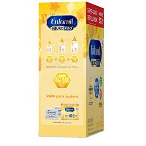 Enfamil NeuroPro Baby Formula, Triple Prebiotic Immune Blend with 2'FL HMO & Expert Recommended Omega-3 DHA, Inspired by Breast Milk, Non-GMO, Refill Box, 31.4 Oz (Packaging May Vary)