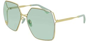 gucci gg0817s gold/green 65/17/140 women sunglasses