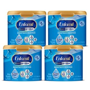 enfamil enspire infant formula with immune-supporting lactoferrin, brain building dha, 5 nutrient benefits in 1 formula, our closest formula to breast milk, non-gmo, reusable powder tub, 20.5 oz, pack of 4