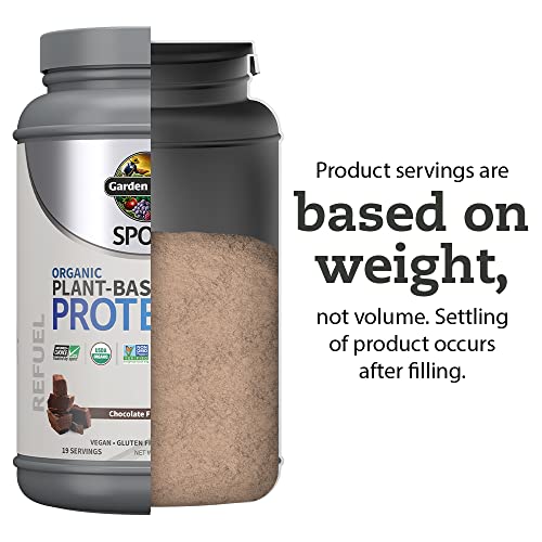 Garden of Life Organic Vegan Sport Protein Powder, Chocolate, Probiotics, BCAAs, 30g Plant Protein for Premium Post Workout Recovery, NSF Certified, Keto, Gluten Free, Made Without Dairy, 19 Servings