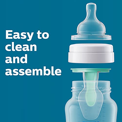 Philips Avent Anti-Colic Baby Bottles with AirFree Vent, 9oz, 4pk, Clear, SCY703/04