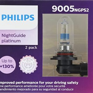 Philips Automotive Lighting 9005 NightGuide Platinum Upgrade Headlight Bulb, Pack of 2