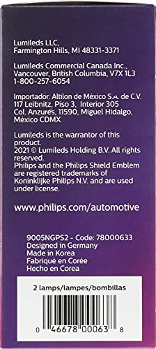 Philips Automotive Lighting 9005 NightGuide Platinum Upgrade Headlight Bulb, Pack of 2