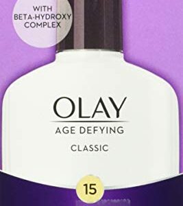 Face Moisturizer by Olay, Age Defying Classic Daily Renewal Lotion, With Sunscreen, Classic,4 oz