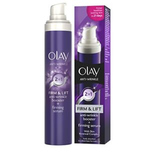 olay anti-wrinkle firm and lift two in one day cream and firming serum, 50ml