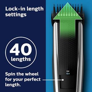 Philips Norelco Beard Trimmer and Hair Clipper Series 5500, electric, cordless, one pass beard trimmer and hair clipper with washable feature for easy clean - No blade oil needed - BT5511/49