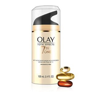 olay total effects 7-in-1 anti aging fragrance free spf-15 large size 3.4 fl oz! new formula!