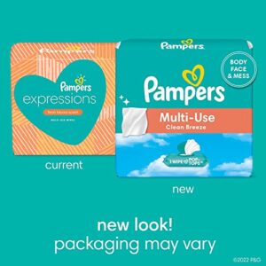 Pampers Baby Wipes Multi-Use Clean Breeze 3X Pop-Top Packs 168 Count