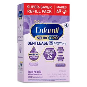 enfamil neuropro gentlease baby formula, brain and immune support with dha, clinically proven to reduce fussiness, crying, gas & spit-up in 24 hours, non-gmo, powder refill box, 30.4 oz