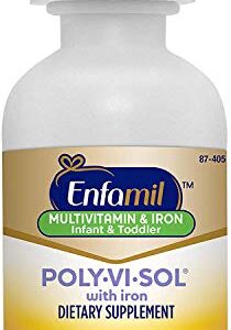 Enfamil Prenatals & Baby Vitamin Poly-Vi-Sol with Iron Multivitamin Supplement Drops for Infants and Toddlers, 50 mL dropper bottle, (Pack of 2)