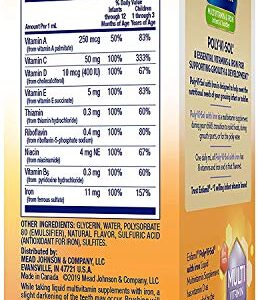 Enfamil Prenatals & Baby Vitamin Poly-Vi-Sol with Iron Multivitamin Supplement Drops for Infants and Toddlers, 50 mL dropper bottle, (Pack of 2)