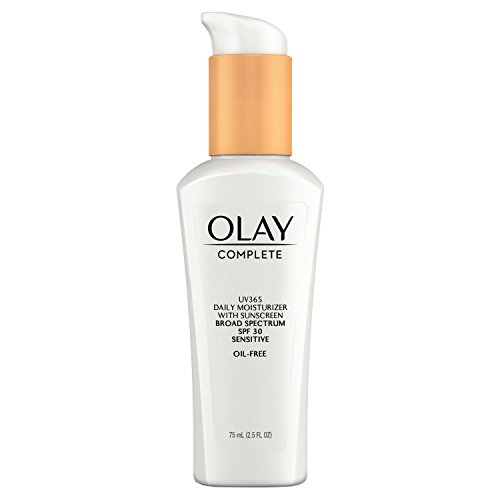 Face Moisturizer by Olay Complete Daily Defense All Day Moisturizer With Sunscreen, SPF30 Sensitive Skin, 2.5 Fl Oz (Pack of 2)