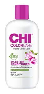 chi colorcare – color lock conditioner 12 fl oz- gently cleanses, balances moisture and nourishes hair without fading color treated hair