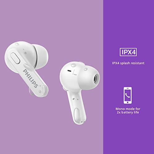 PHILIPS T2206 True Wireless Headphones with IPX4 Water Resistance and Super-Small Charging case