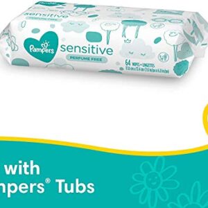 Pampers Cruisers Disposable Baby Diapers Size 5, 2 Month Supply (2 x 128 Count) with Sensitive Water Based Baby Wipes, 12X Pop-Top Packs (864 Count)