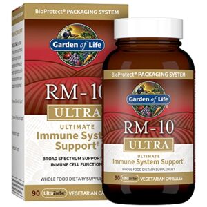 garden of life rm-10 ultra ultimate broad spectrum immune support system for cell function, dna methylation complex & organic mushroom blend, 90 count