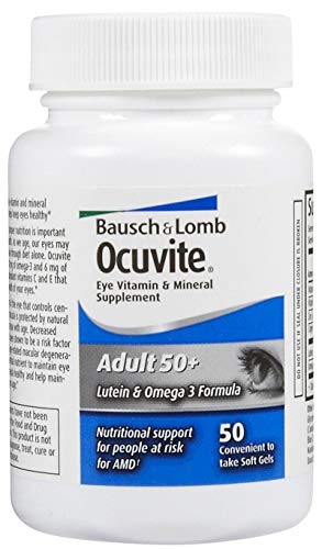 Bausch & Lomb Ocuvite Adult 50+ Eye Vitamin & Mineral Softgels 50 ea (Pack of 10)