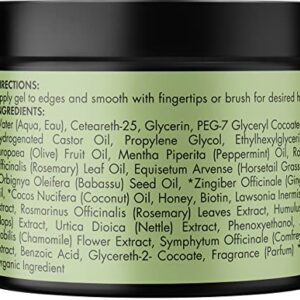 Mielle Organics Rosemary Mint Strengthening Edge Gel, Biotin & Essential Oil Hair Styling Treatment, 2 Ounces