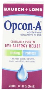 allergy eye drops by bausch & lomb, for itch & redness relief, 15 ml