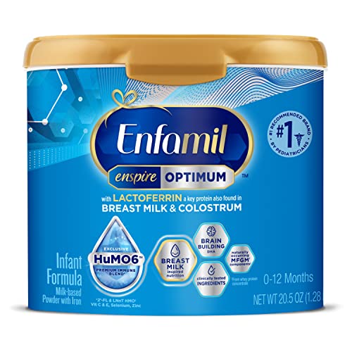 Enfamil Enspire Baby Formula, with Lactoferrin Found in Colostrum and Breast Milk, DHA for Brain Support, Powder, 20.5 Oz Reusable Tub